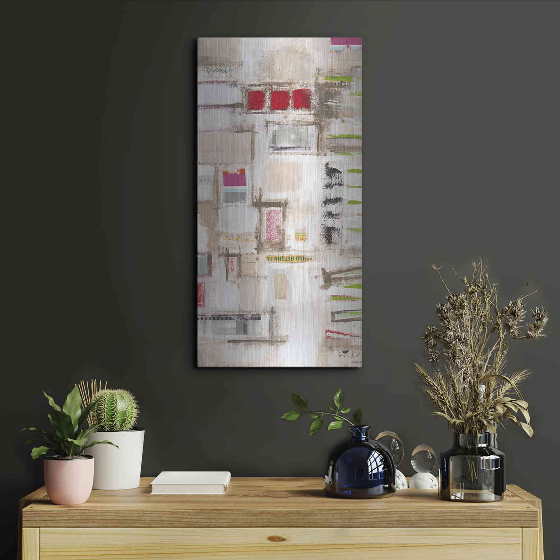 Luxe Metal Art 'Plans Four II' by Nikki Galapon, Metal Wall Art,12x24
