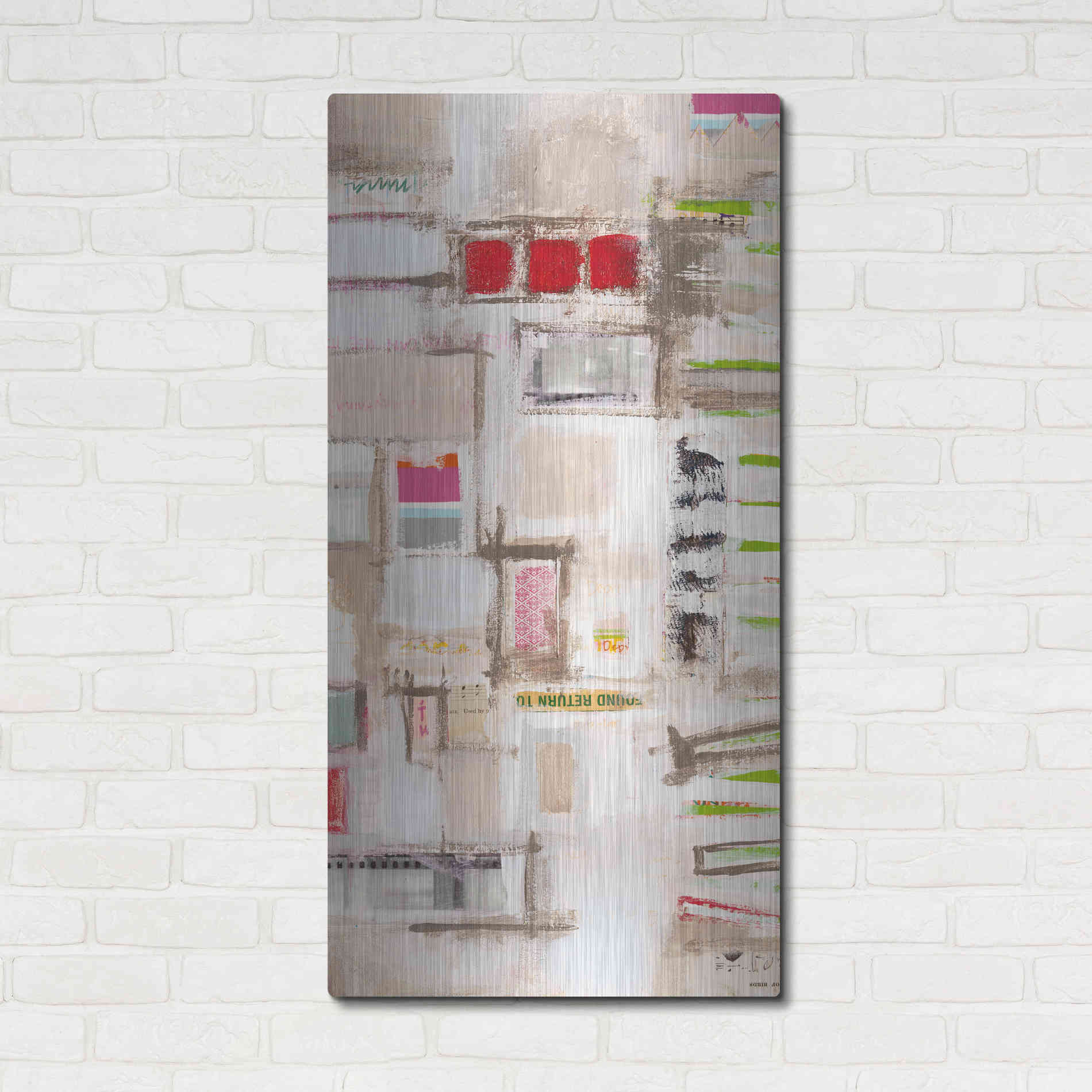 Luxe Metal Art 'Plans Four II' by Nikki Galapon, Metal Wall Art,24x48