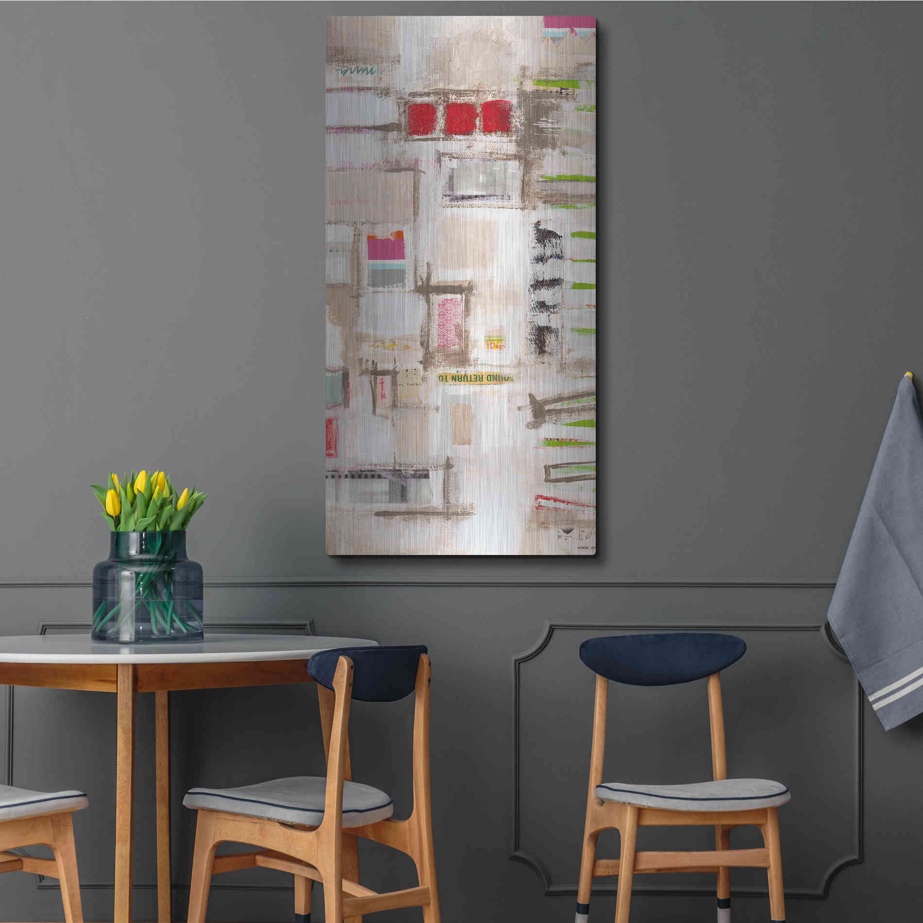 Luxe Metal Art 'Plans Four II' by Nikki Galapon, Metal Wall Art,24x48