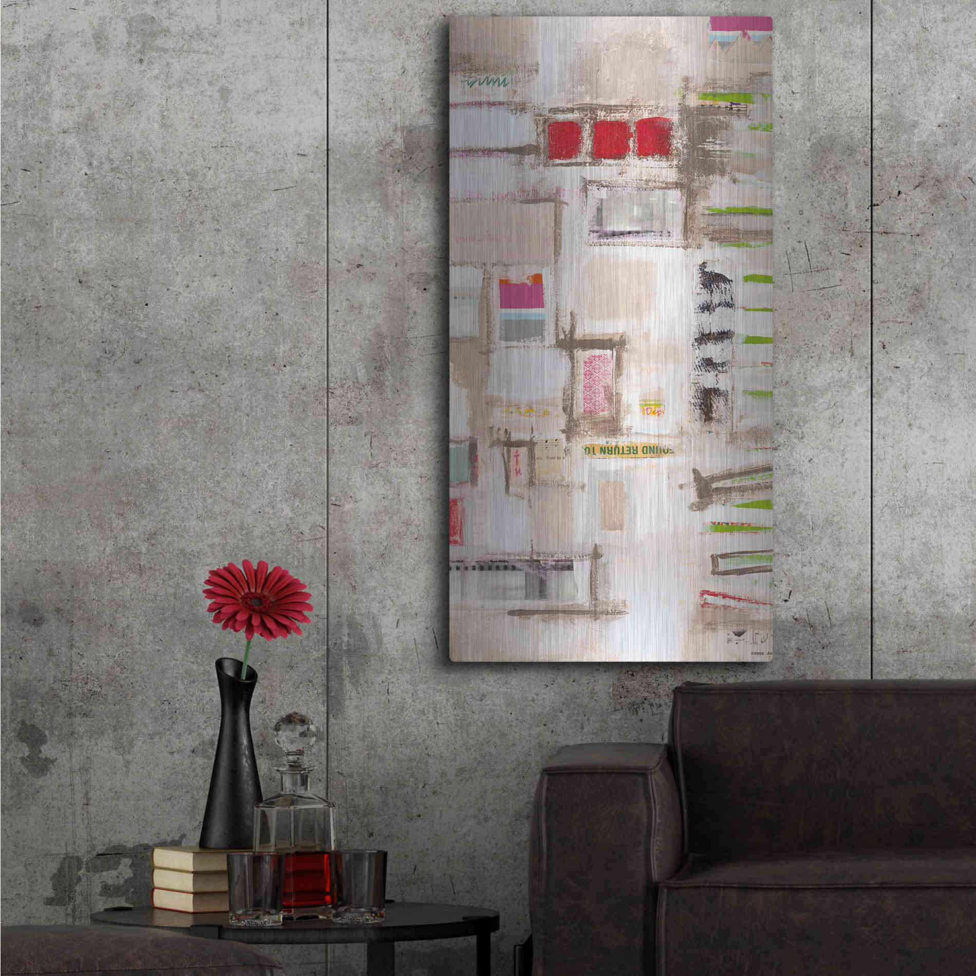 Luxe Metal Art 'Plans Four II' by Nikki Galapon, Metal Wall Art,24x48