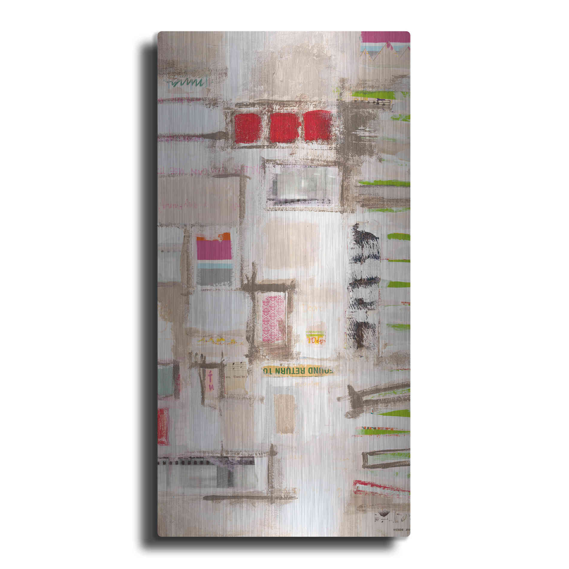 Luxe Metal Art 'Plans Four II' by Nikki Galapon, Metal Wall Art