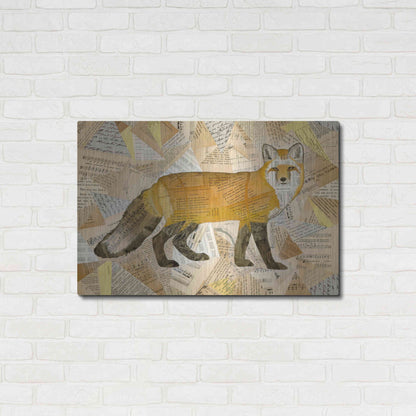 Luxe Metal Art 'Red Fox Collage I' by Nikki Galapon, Metal Wall Art,36x24