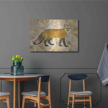 Luxe Metal Art 'Red Fox Collage I' by Nikki Galapon, Metal Wall Art,36x24