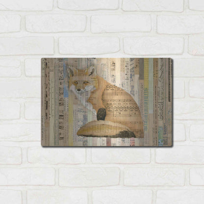 Luxe Metal Art 'Red Fox Collage II' by Nikki Galapon, Metal Wall Art,16x12