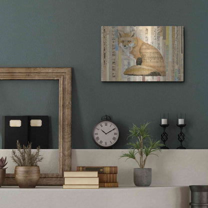 Luxe Metal Art 'Red Fox Collage II' by Nikki Galapon, Metal Wall Art,16x12