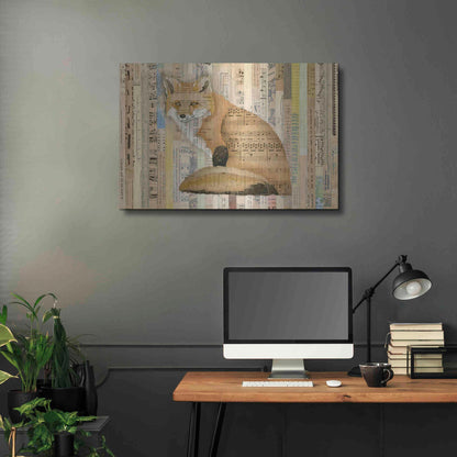 Luxe Metal Art 'Red Fox Collage II' by Nikki Galapon, Metal Wall Art,36x24