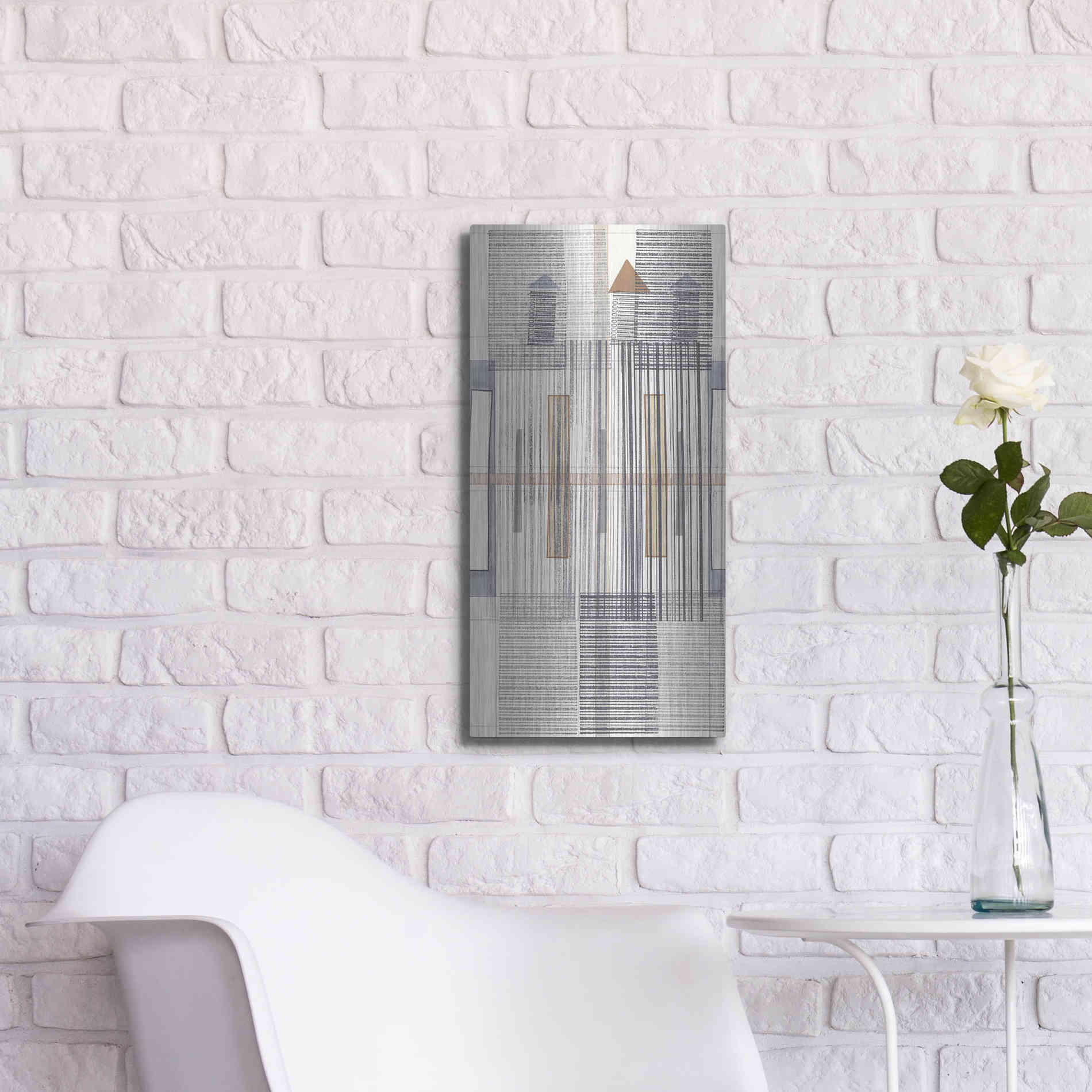 Luxe Metal Art 'Pinnacle I' by Nikki Galapon, Metal Wall Art,12x24