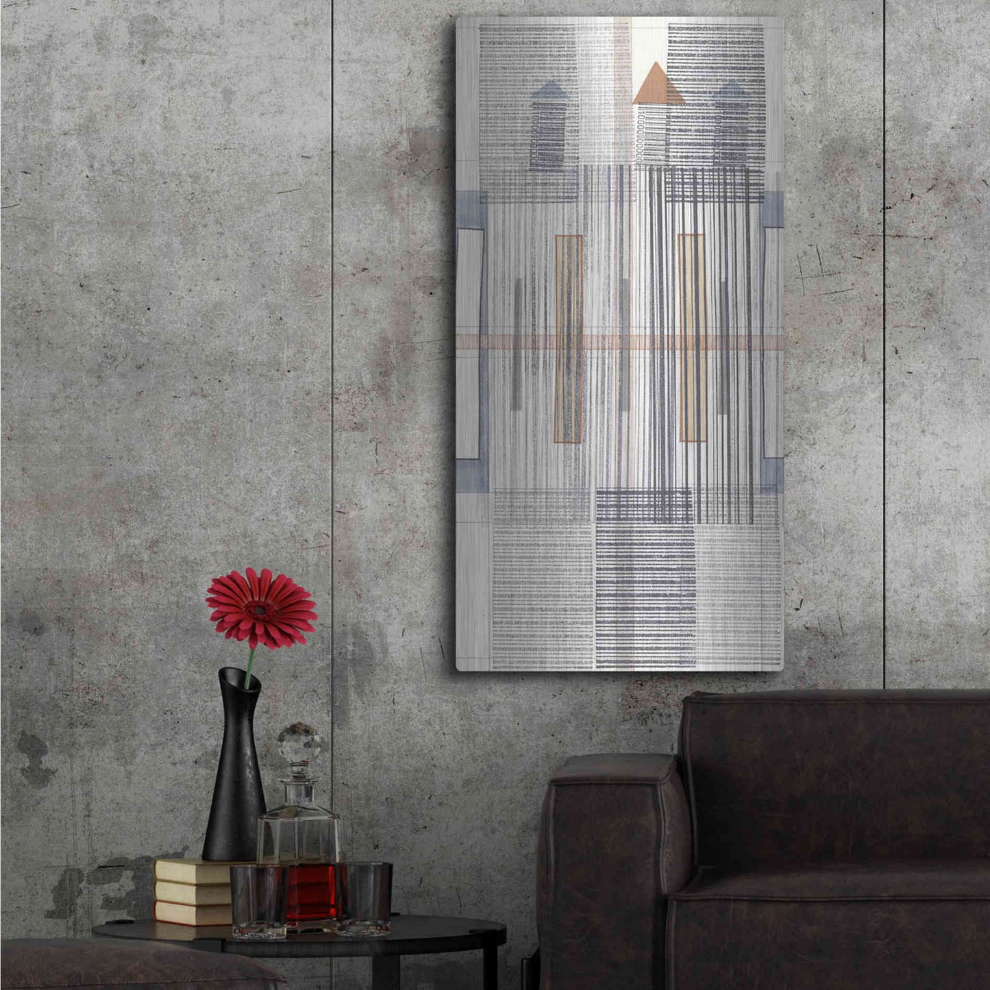 Luxe Metal Art 'Pinnacle I' by Nikki Galapon, Metal Wall Art,24x48