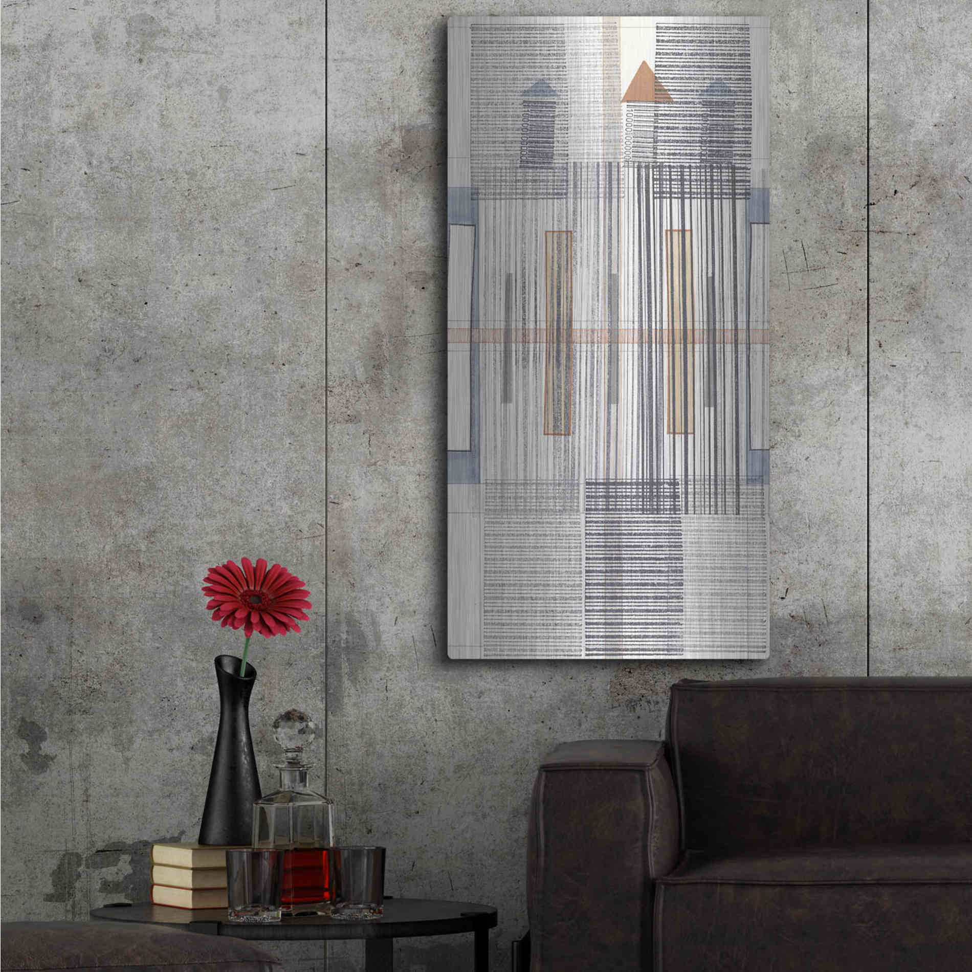 Luxe Metal Art 'Pinnacle I' by Nikki Galapon, Metal Wall Art,24x48