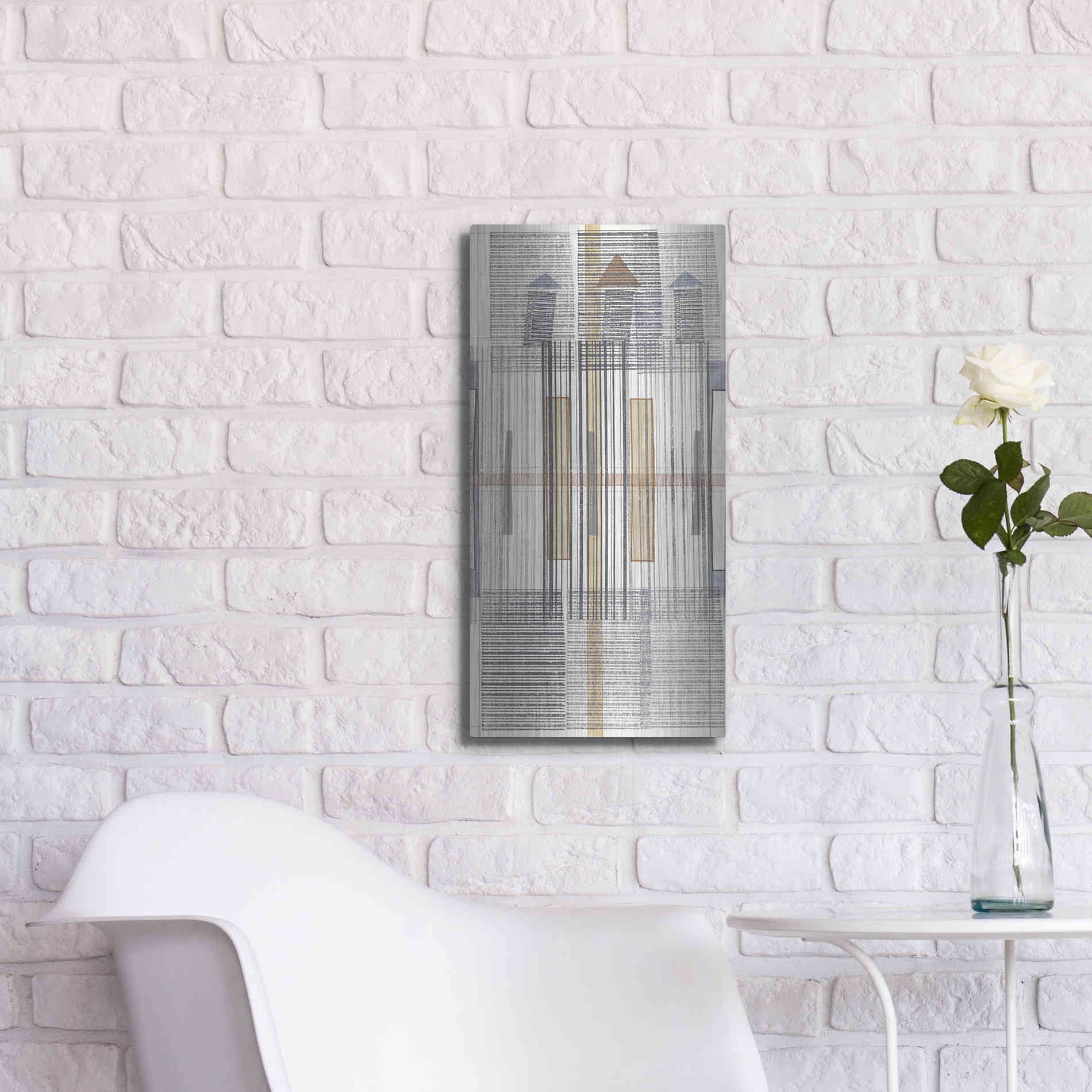 Luxe Metal Art 'Pinnacle II' by Nikki Galapon, Metal Wall Art,12x24