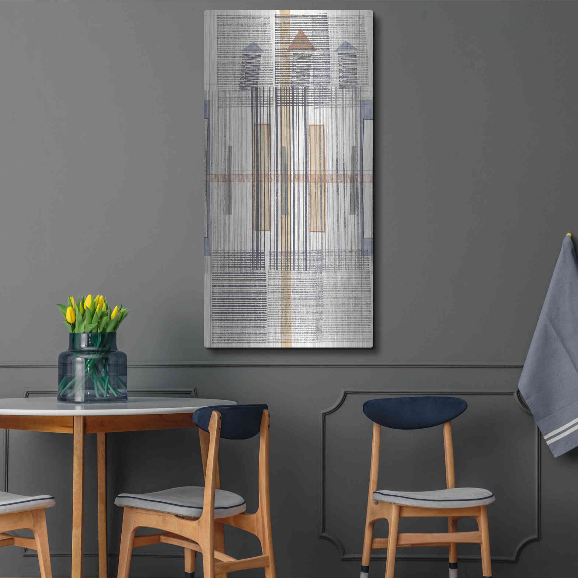 Luxe Metal Art 'Pinnacle II' by Nikki Galapon, Metal Wall Art,24x48