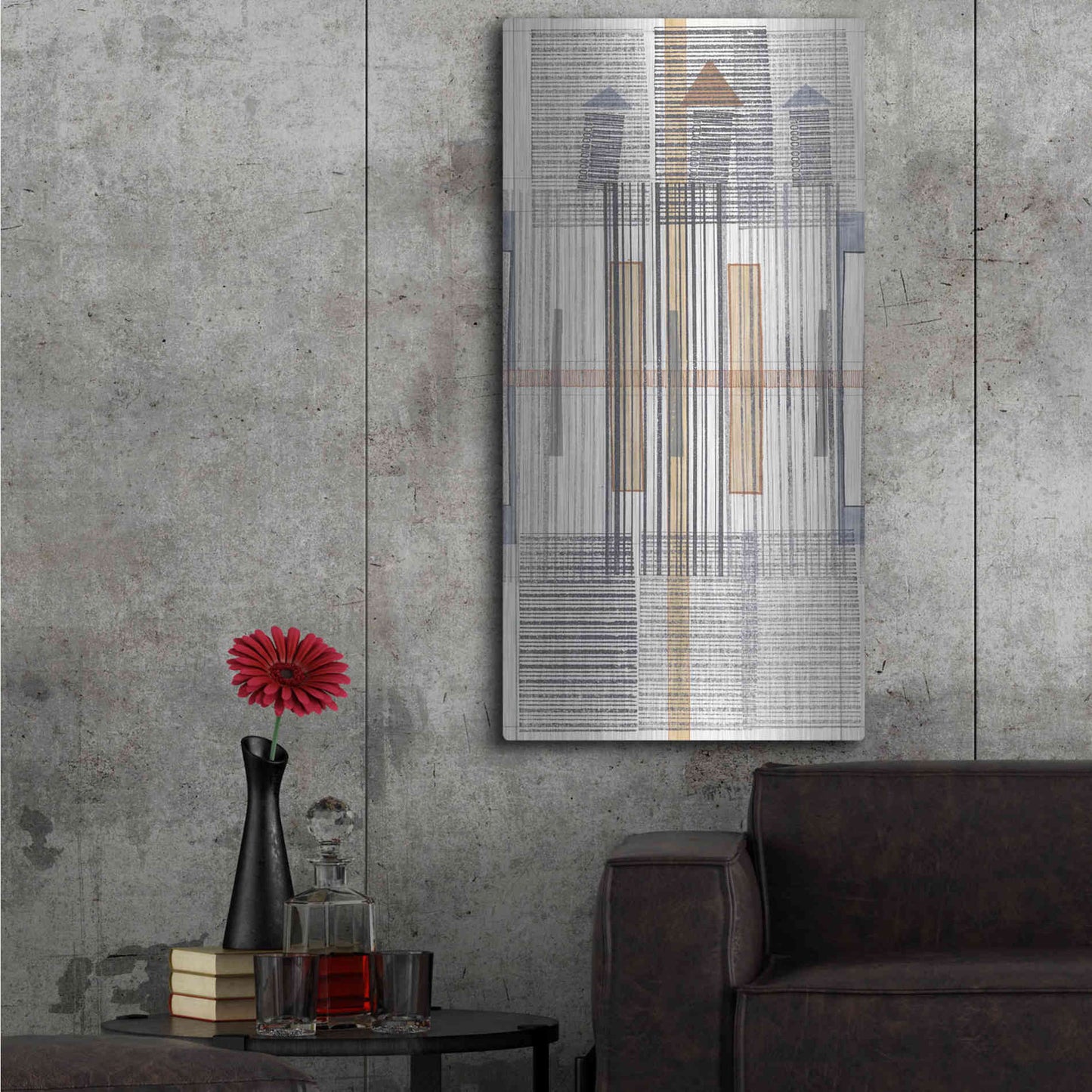Luxe Metal Art 'Pinnacle II' by Nikki Galapon, Metal Wall Art,24x48