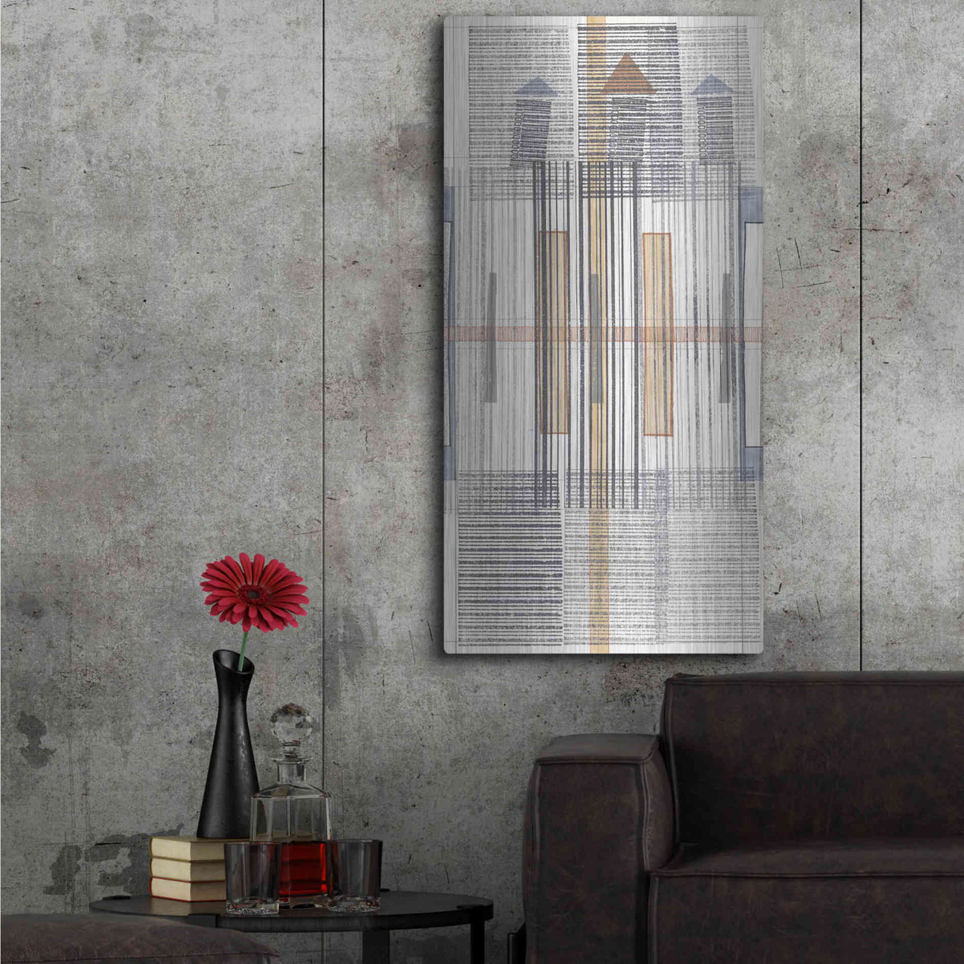 Luxe Metal Art 'Pinnacle II' by Nikki Galapon, Metal Wall Art,24x48
