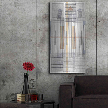 Luxe Metal Art 'Pinnacle II' by Nikki Galapon, Metal Wall Art,24x48