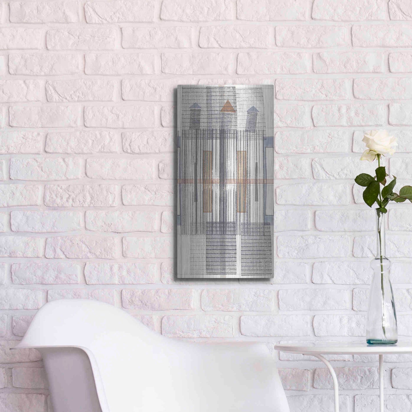 Luxe Metal Art 'Pinnacle III' by Nikki Galapon, Metal Wall Art,12x24