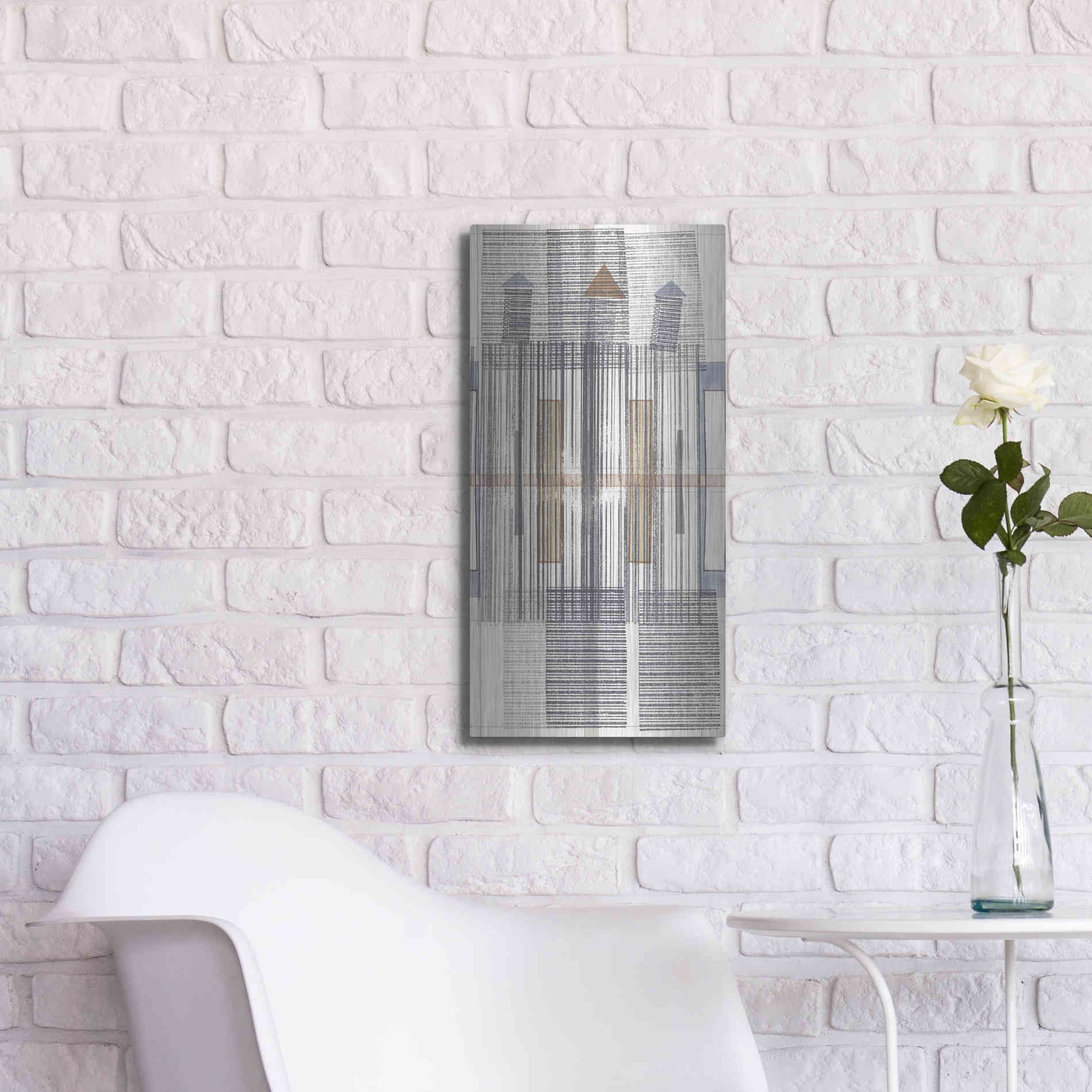 Luxe Metal Art 'Pinnacle III' by Nikki Galapon, Metal Wall Art,12x24