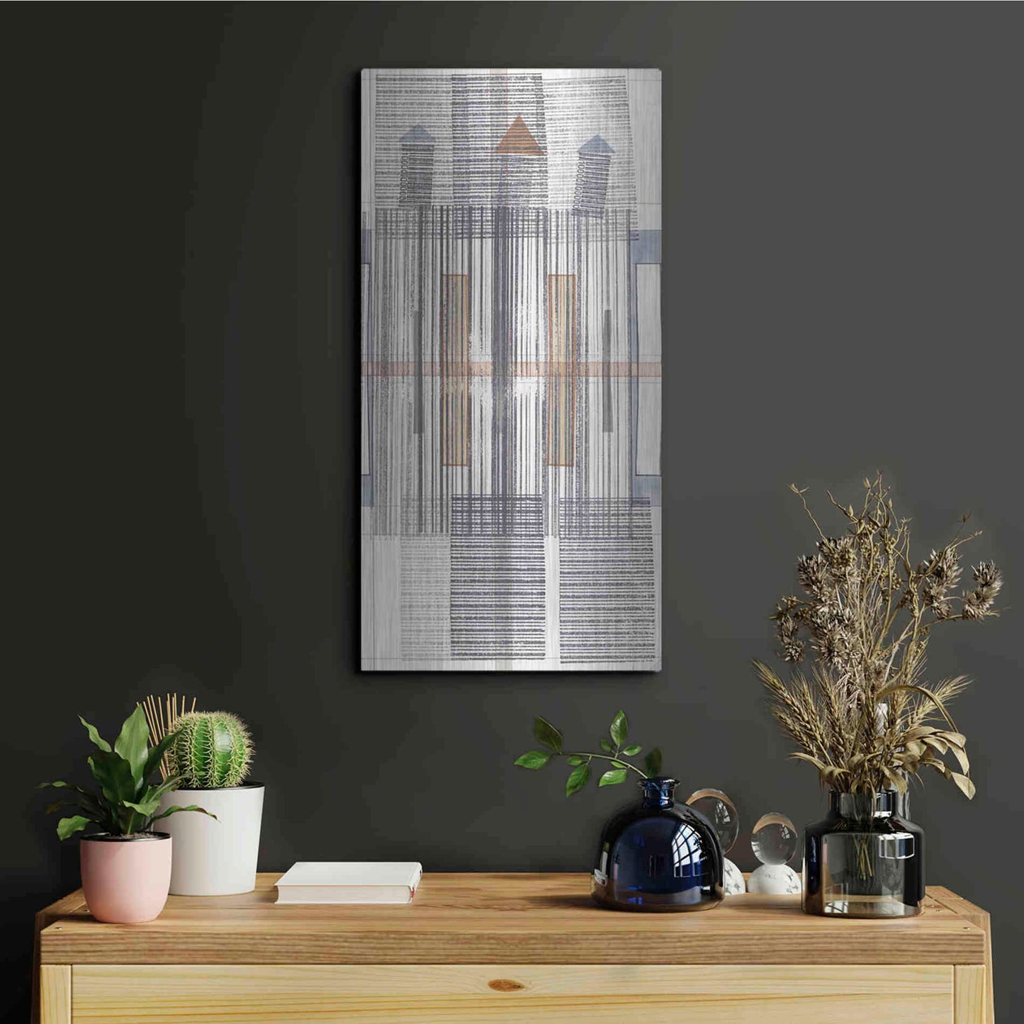 Luxe Metal Art 'Pinnacle III' by Nikki Galapon, Metal Wall Art,12x24