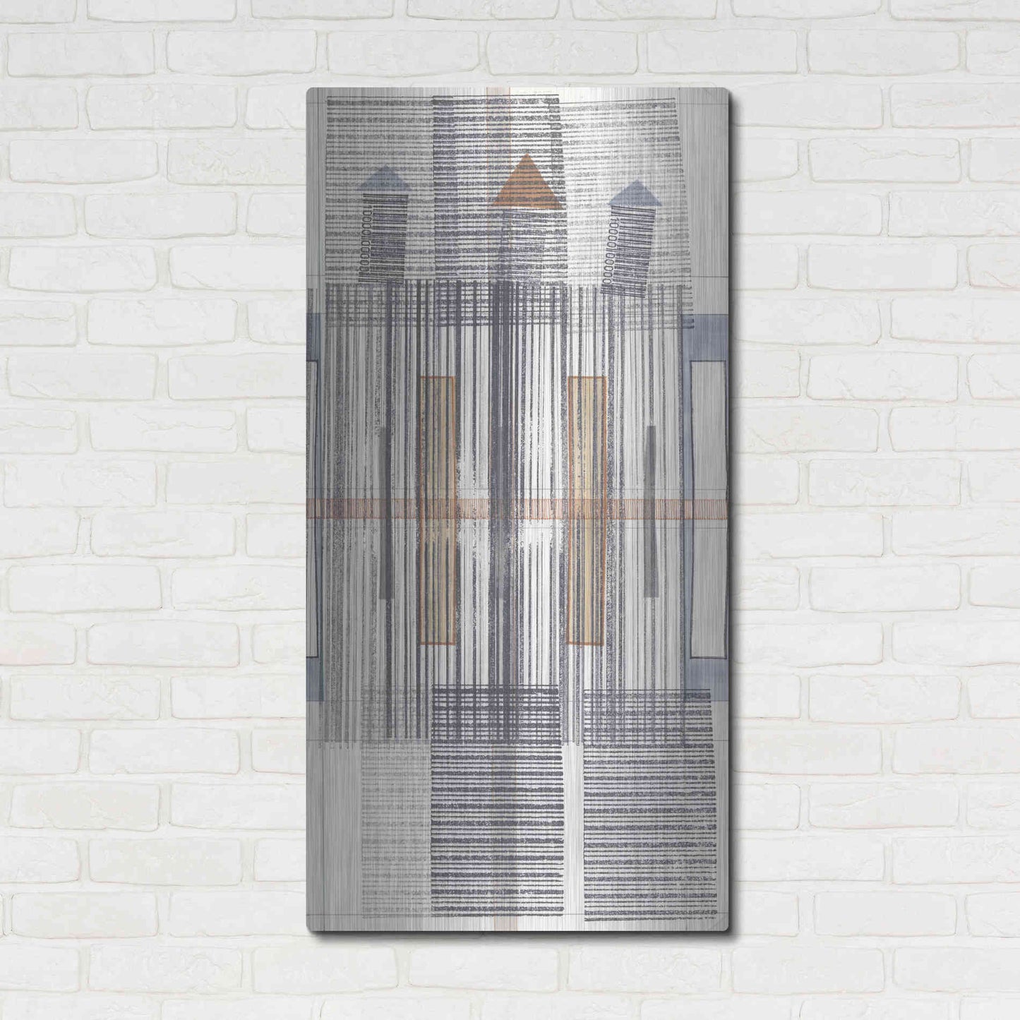 Luxe Metal Art 'Pinnacle III' by Nikki Galapon, Metal Wall Art,24x48