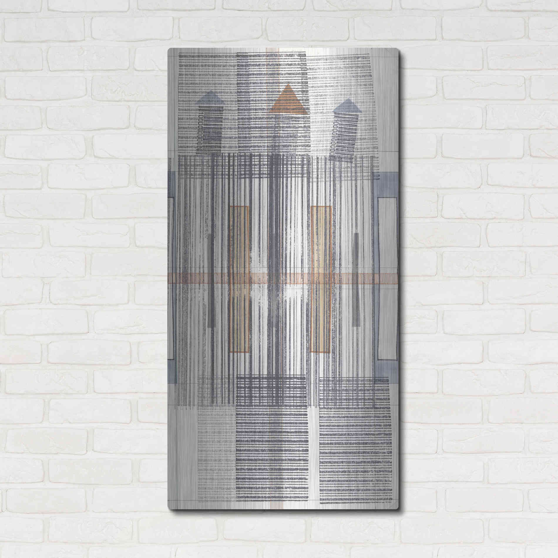 Luxe Metal Art 'Pinnacle III' by Nikki Galapon, Metal Wall Art,24x48