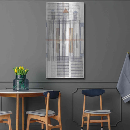 Luxe Metal Art 'Pinnacle III' by Nikki Galapon, Metal Wall Art,24x48
