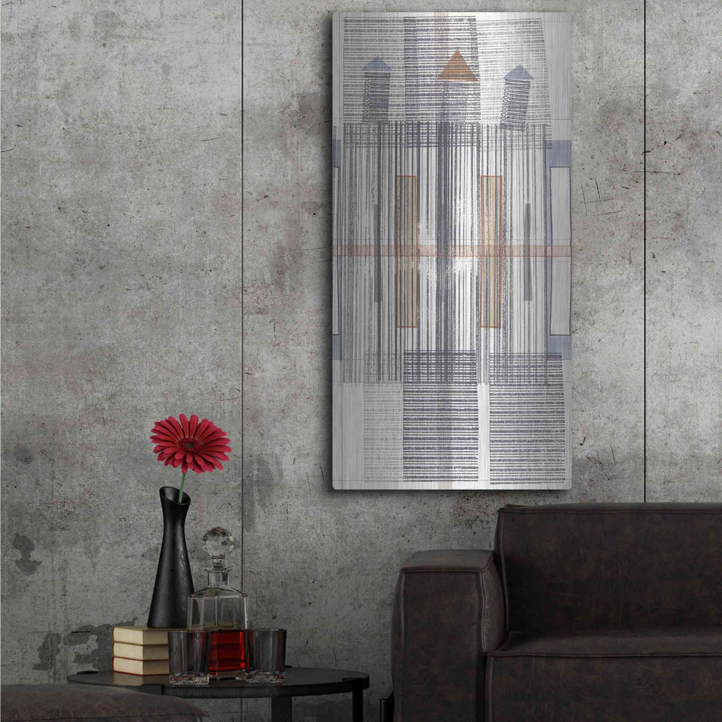 Luxe Metal Art 'Pinnacle III' by Nikki Galapon, Metal Wall Art,24x48