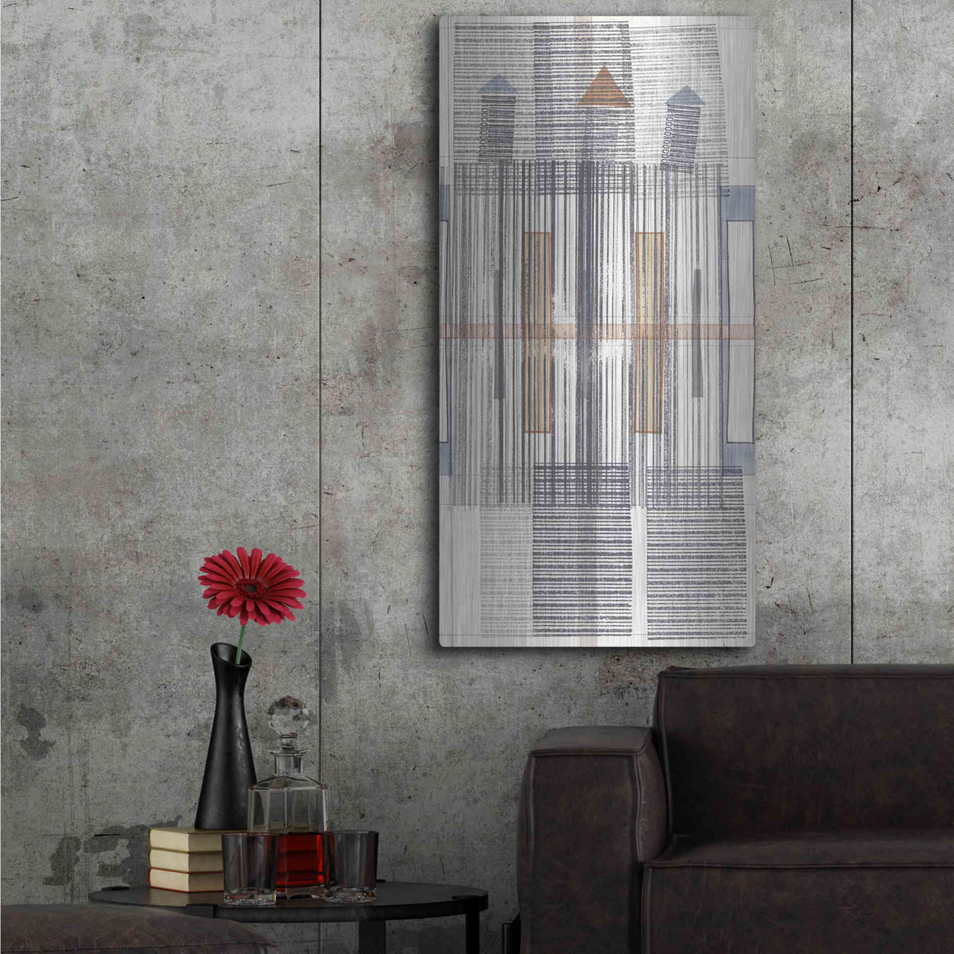 Luxe Metal Art 'Pinnacle III' by Nikki Galapon, Metal Wall Art,24x48