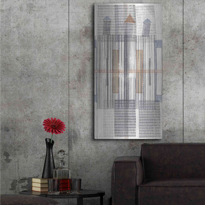 Luxe Metal Art 'Pinnacle III' by Nikki Galapon, Metal Wall Art,24x48
