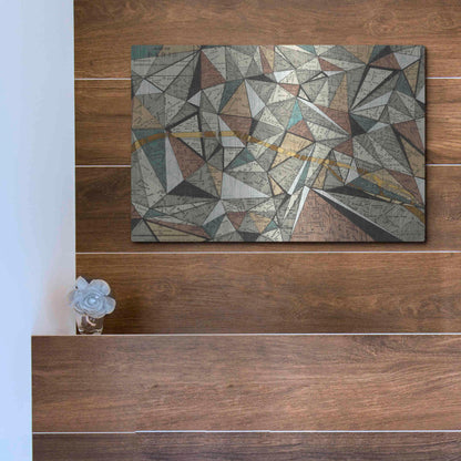 Luxe Metal Art 'Modern Map of Paris' by Nikki Galapon, Metal Wall Art,16x12