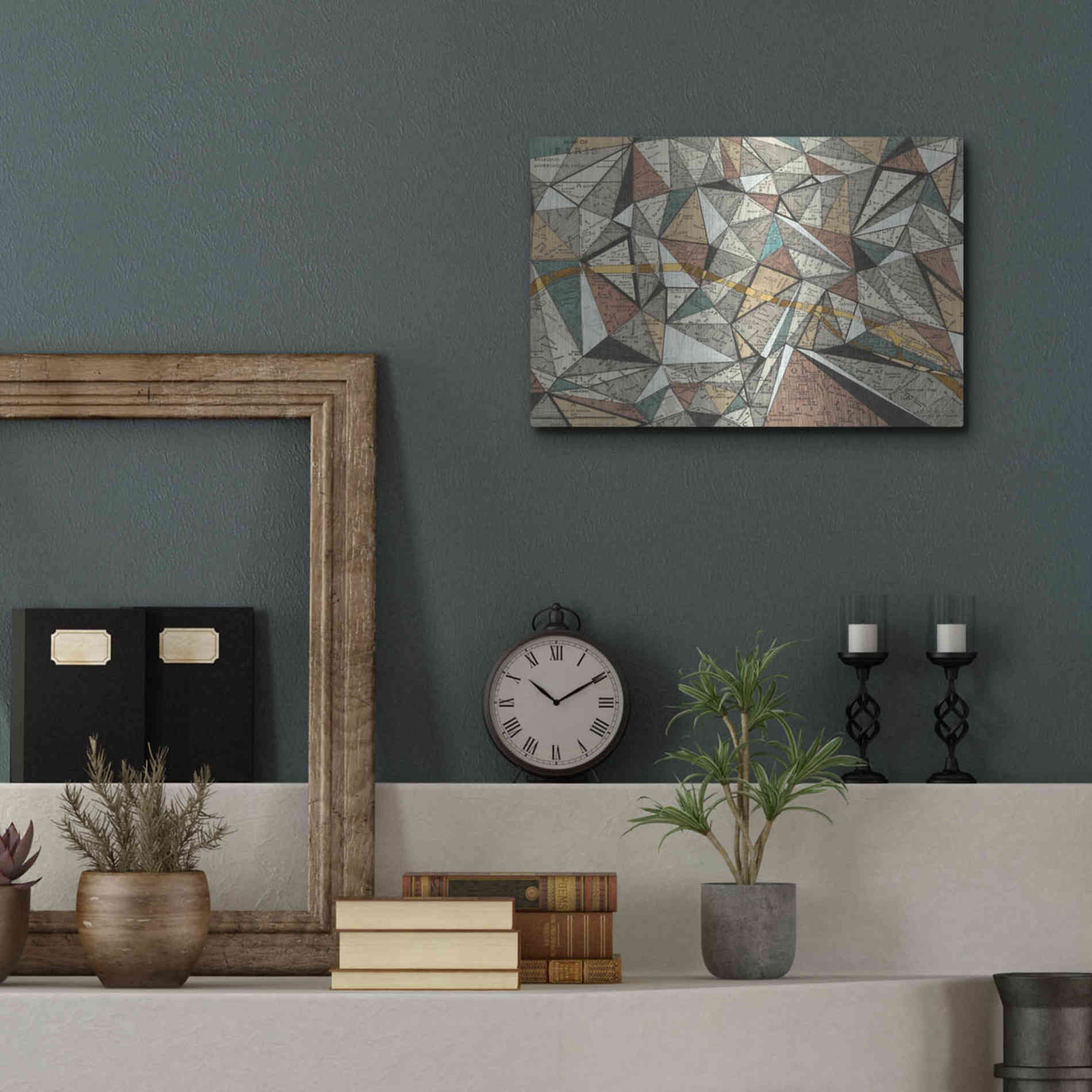 Luxe Metal Art 'Modern Map of Paris' by Nikki Galapon, Metal Wall Art,16x12