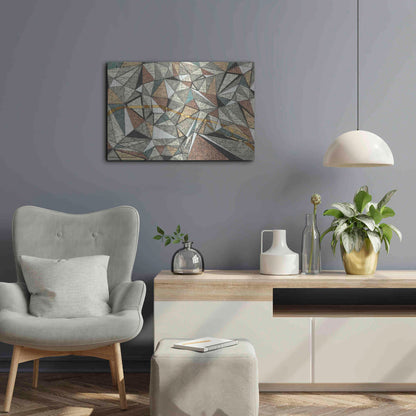 Luxe Metal Art 'Modern Map of Paris' by Nikki Galapon, Metal Wall Art,24x16