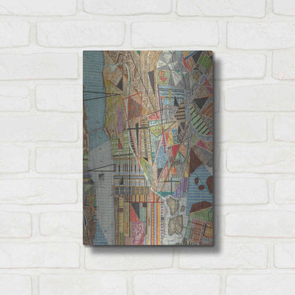 Luxe Metal Art 'Modern Map of New York I' by Nikki Galapon, Metal Wall Art,12x16