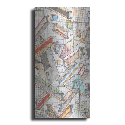 Luxe Metal Art 'Funky Grid I' by Nikki Galapon, Metal Wall Art