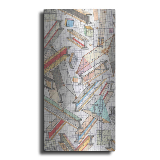 Luxe Metal Art 'Funky Grid I' by Nikki Galapon, Metal Wall Art