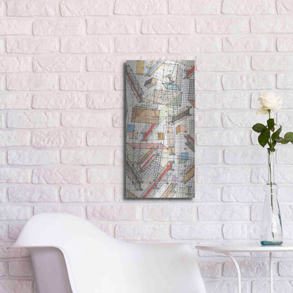 Luxe Metal Art 'Funky Grid II' by Nikki Galapon, Metal Wall Art,12x24
