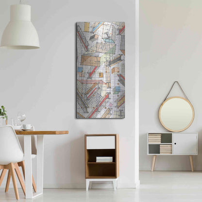 Luxe Metal Art 'Funky Grid II' by Nikki Galapon, Metal Wall Art,24x48