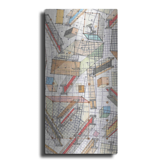 Luxe Metal Art 'Funky Grid II' by Nikki Galapon, Metal Wall Art