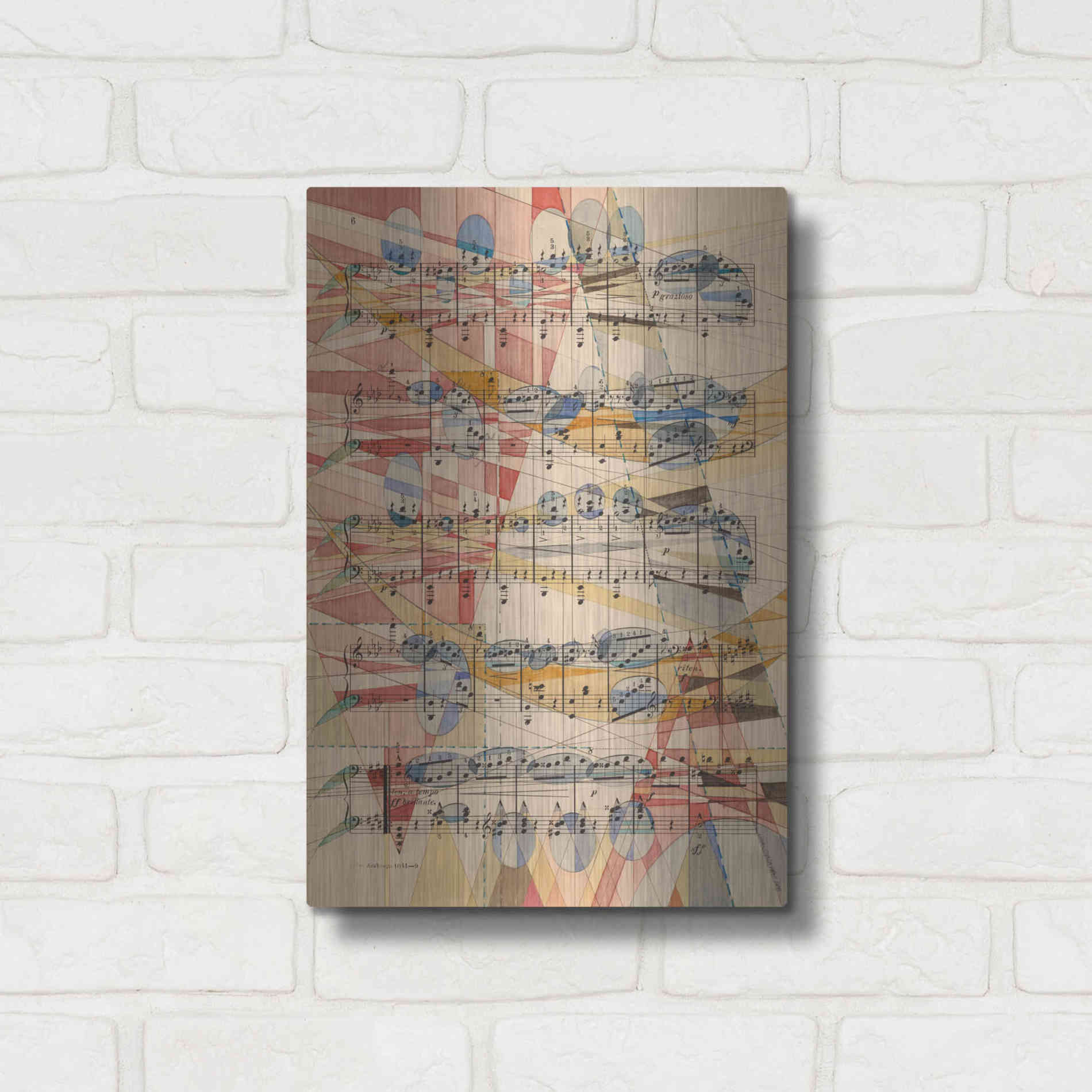 Luxe Metal Art 'P Grazioso' by Nikki Galapon, Metal Wall Art,12x16