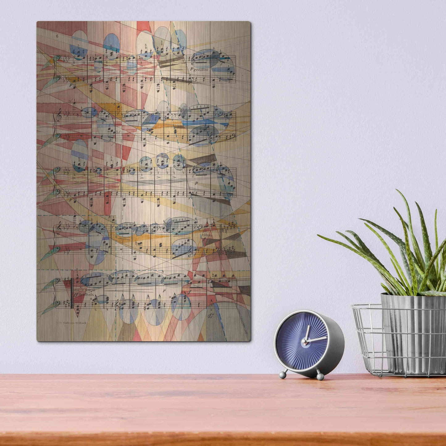 Luxe Metal Art 'P Grazioso' by Nikki Galapon, Metal Wall Art,12x16