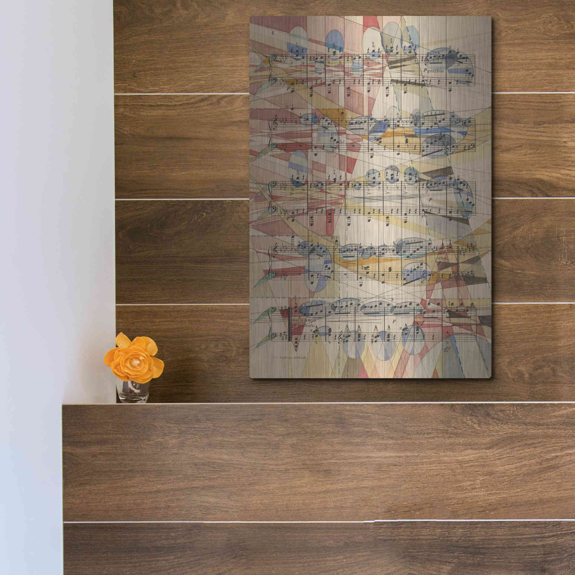 Luxe Metal Art 'P Grazioso' by Nikki Galapon, Metal Wall Art,12x16