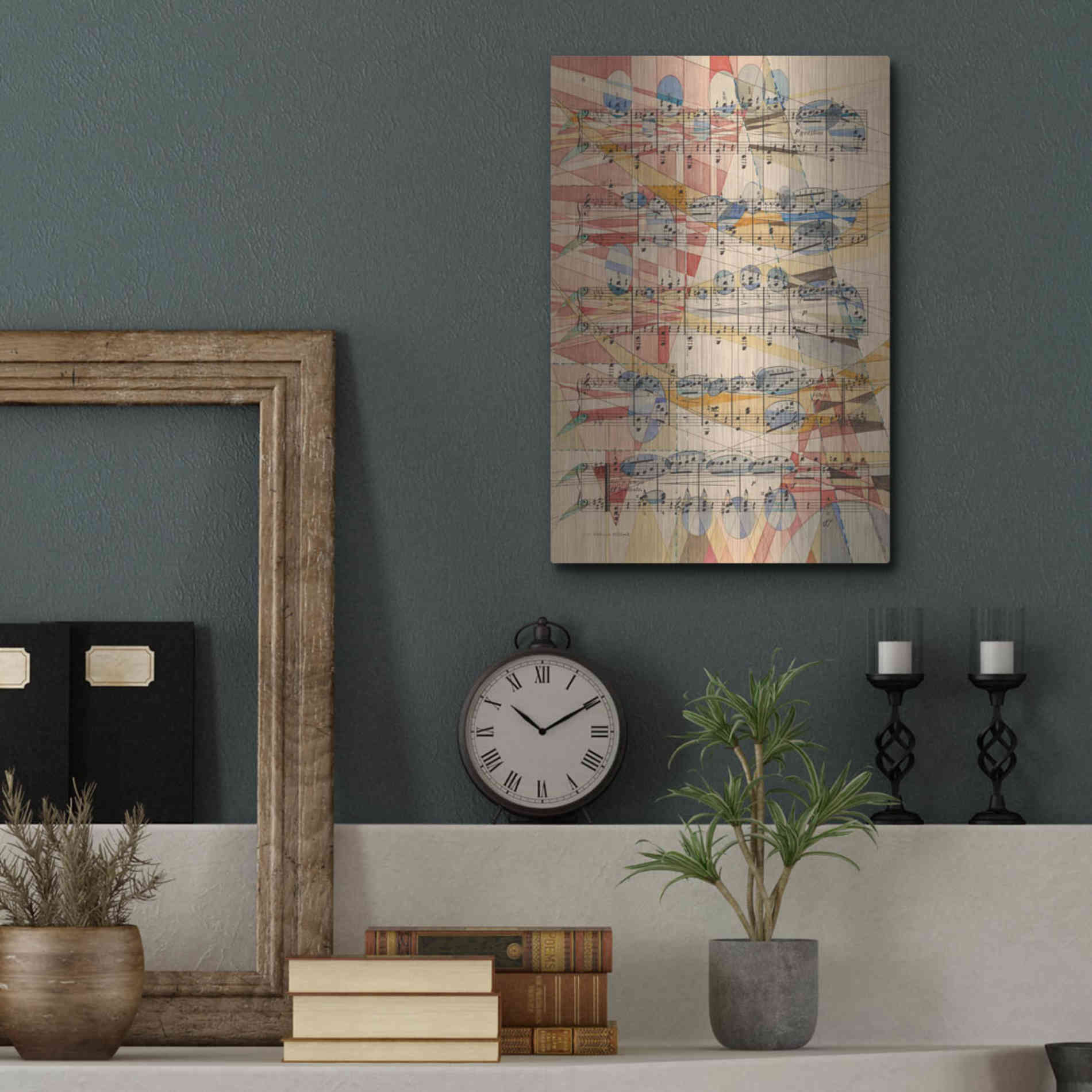 Luxe Metal Art 'P Grazioso' by Nikki Galapon, Metal Wall Art,12x16