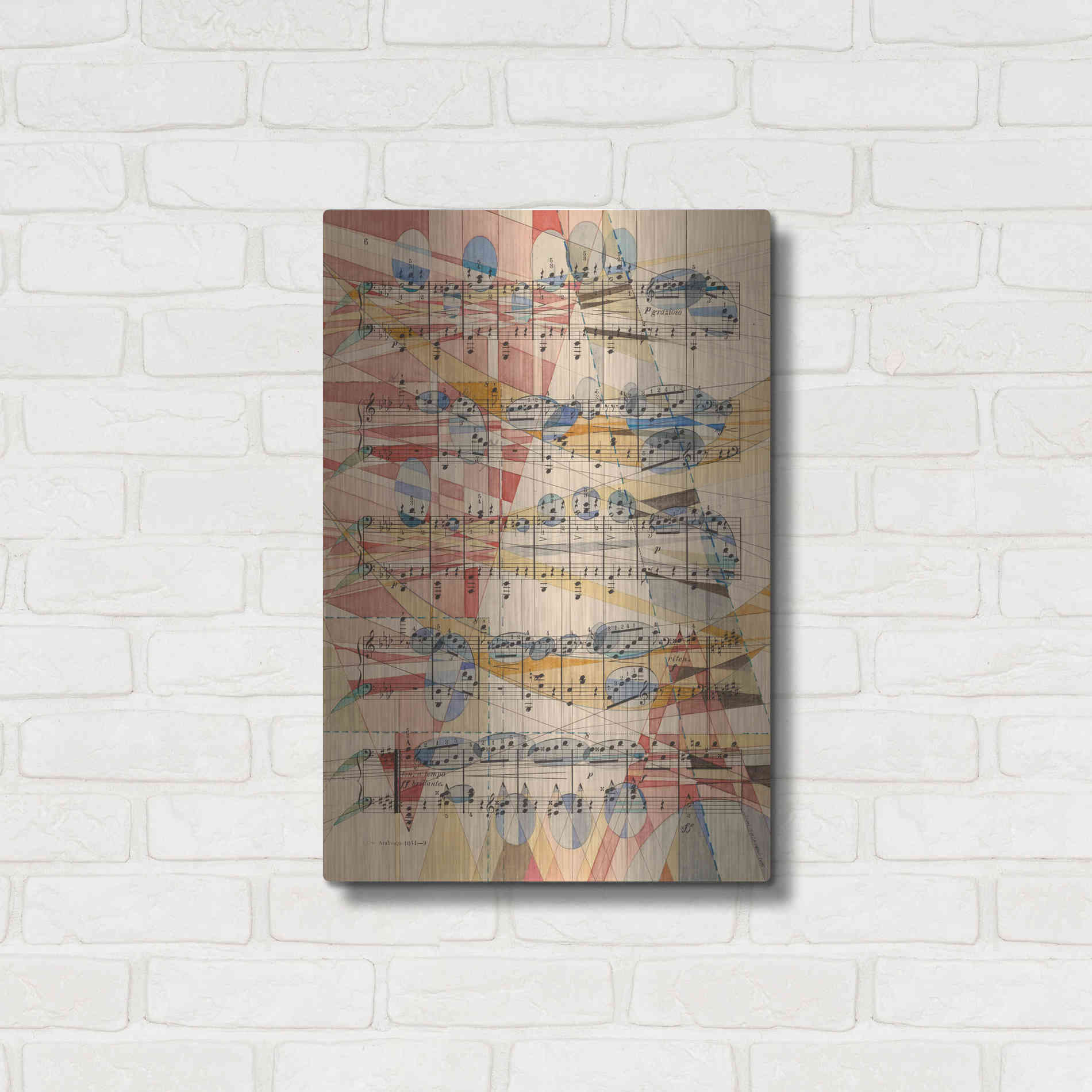 Luxe Metal Art 'P Grazioso' by Nikki Galapon, Metal Wall Art,16x24