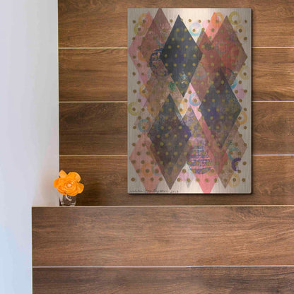 Luxe Metal Art 'Inked Triangles I' by Nikki Galapon, Metal Wall Art,12x16
