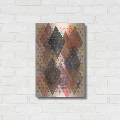 Luxe Metal Art 'Inked Triangles I' by Nikki Galapon, Metal Wall Art,16x24