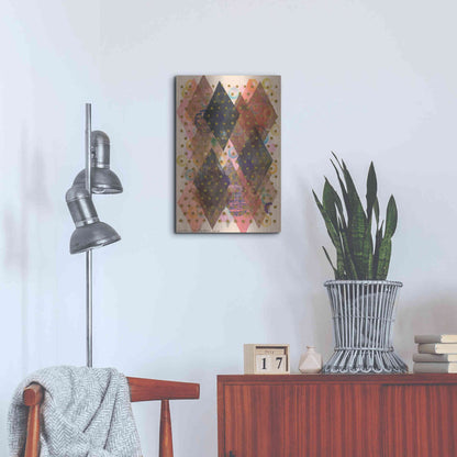 Luxe Metal Art 'Inked Triangles I' by Nikki Galapon, Metal Wall Art,16x24