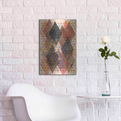 Luxe Metal Art 'Inked Triangles I' by Nikki Galapon, Metal Wall Art,16x24