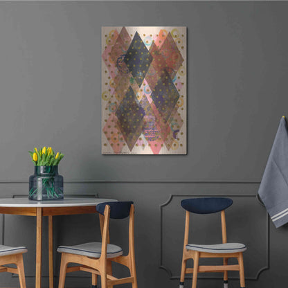 Luxe Metal Art 'Inked Triangles I' by Nikki Galapon, Metal Wall Art,24x36
