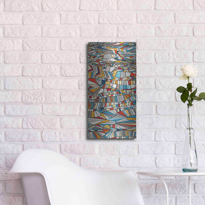 Luxe Metal Art 'Primary Grain I' by Nikki Galapon, Metal Wall Art,12x24