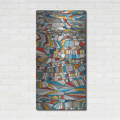 Luxe Metal Art 'Primary Grain I' by Nikki Galapon, Metal Wall Art,24x48