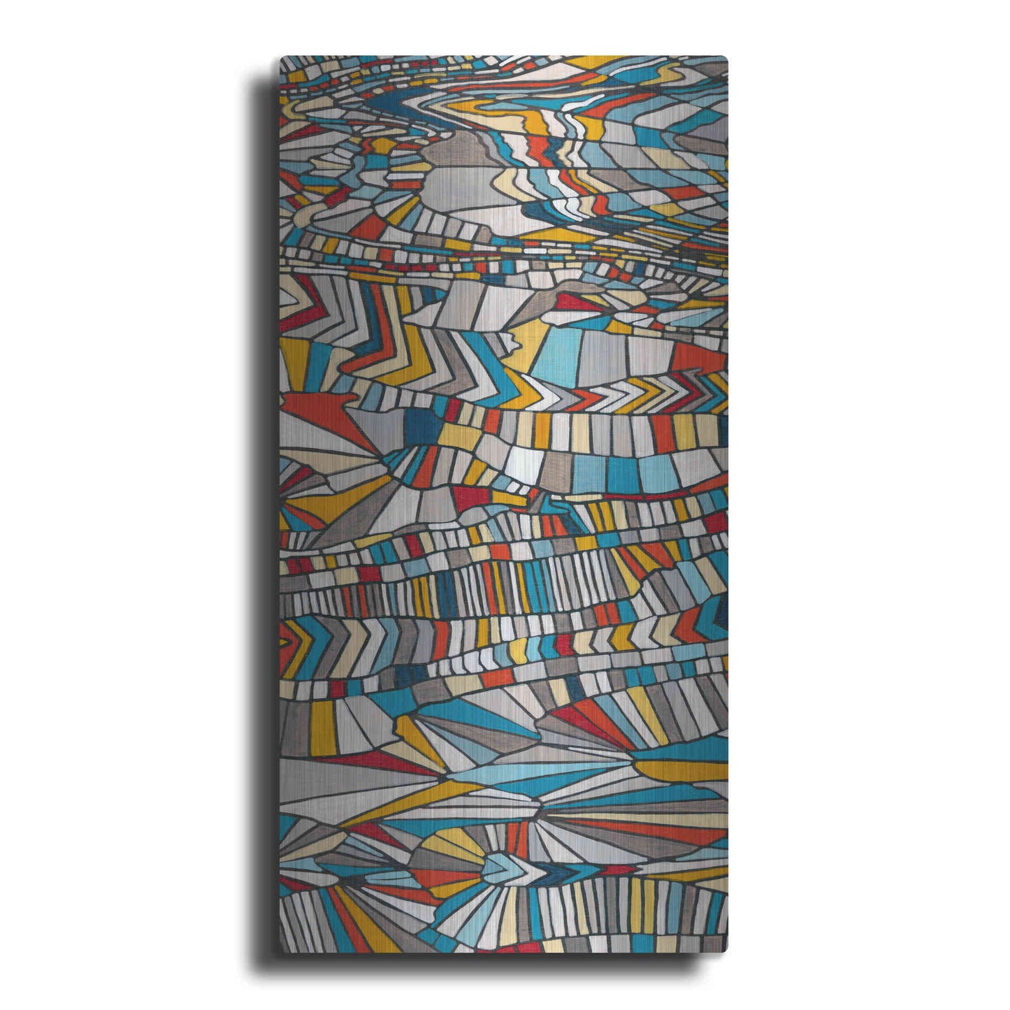 Luxe Metal Art 'Primary Grain I' by Nikki Galapon, Metal Wall Art