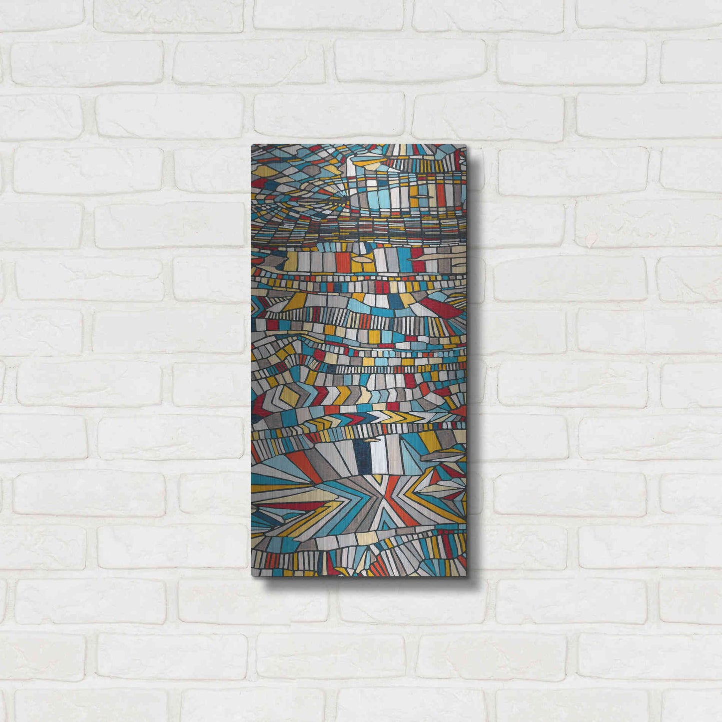 Luxe Metal Art 'Primary Grain II' by Nikki Galapon, Metal Wall Art,12x24